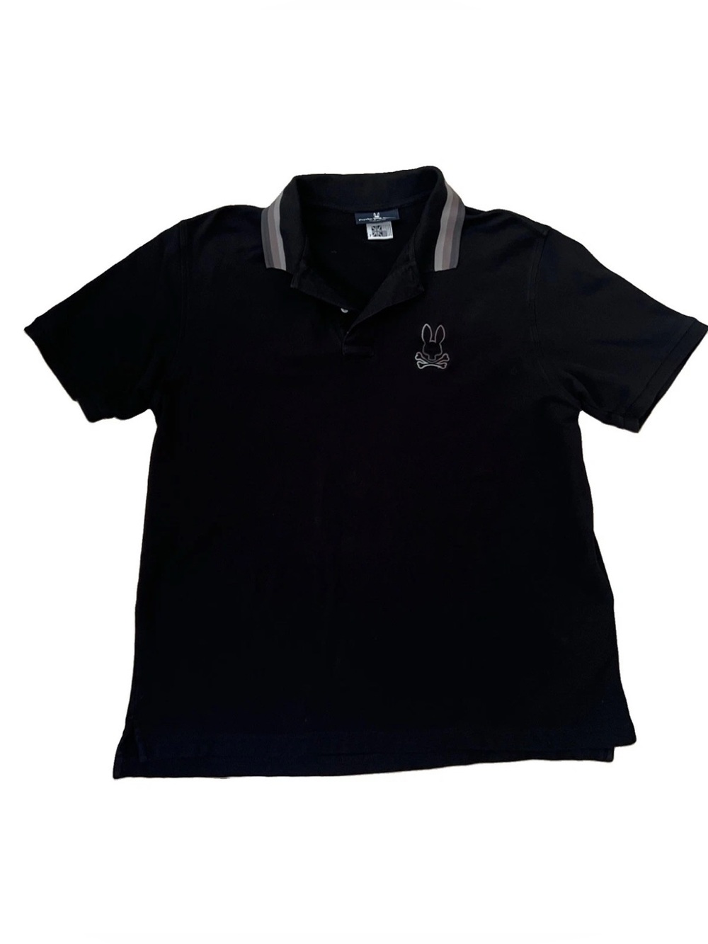 Psycho Bunny Black Polo Men’s Size 7 Black Polo